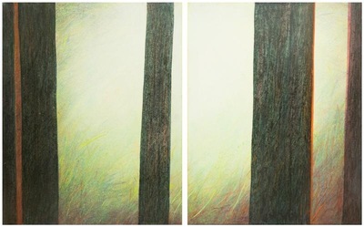 forest edge - diptych